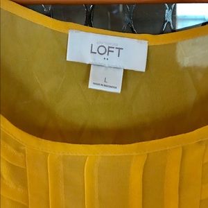 LOFT Tops - Yellow chiffon sleeveless top LOFT Tops - Yellow chiffon sleeveless top